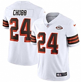 Nike Browns 24 Nick Chubb White 1946 Collection Alternate Vapor Limited Jersey Dzhi,baseball caps,new era cap wholesale,wholesale hats